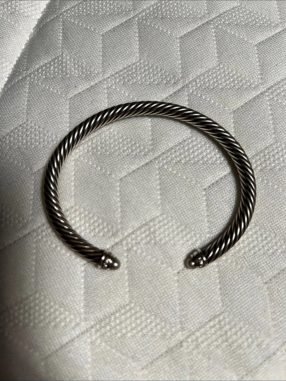 David Yurman Classic Cable Bracelet with Pearls and Diamonds (5mm)